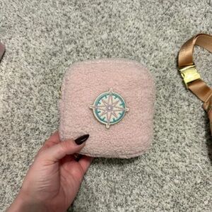 Pink Shearling Stoney Clover Mini pouch